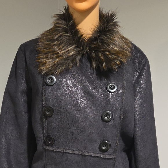 INC International Concepts Pea Coats in Black and Brown - Picture 2 of 8